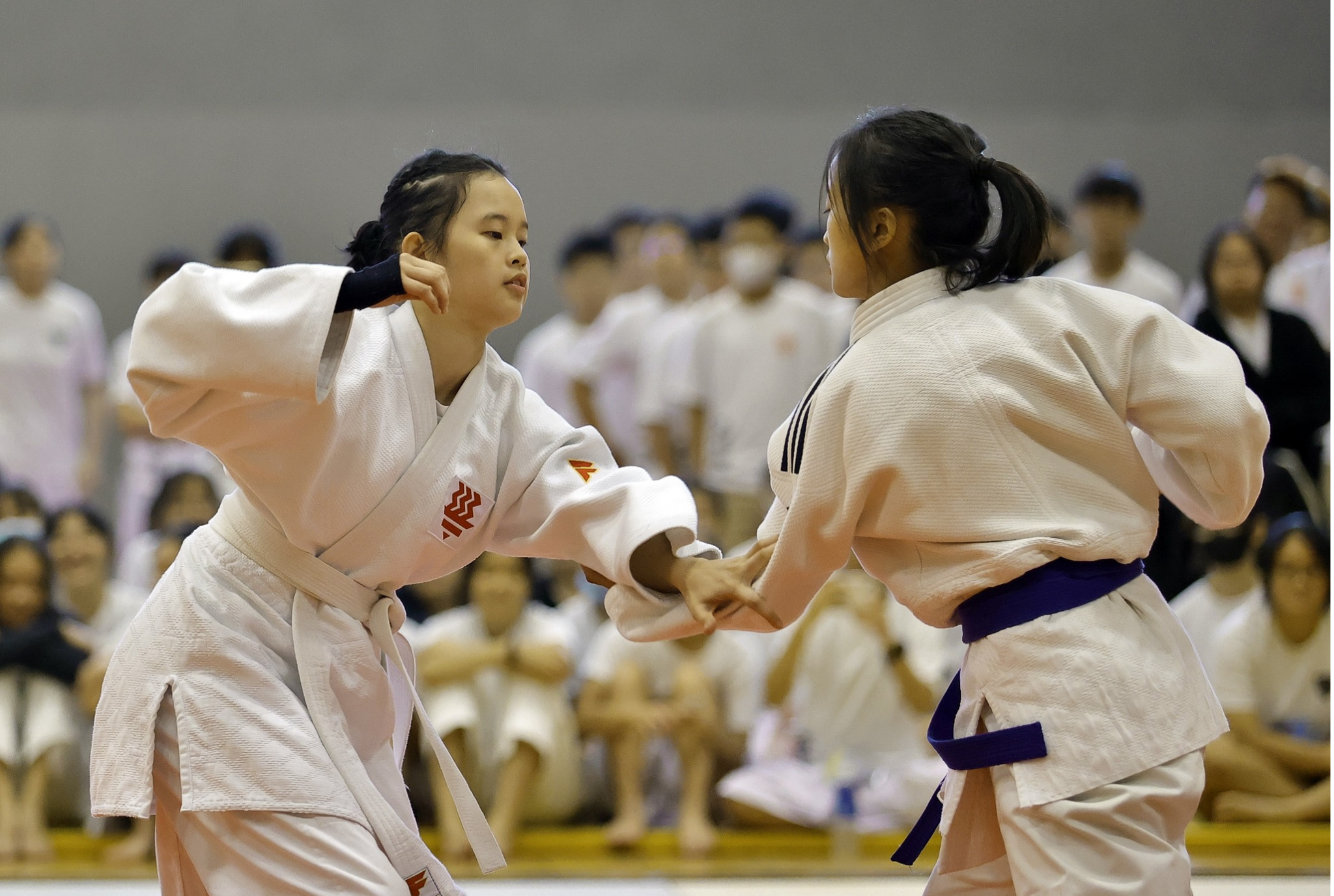 Image of Nanyang girls doing Judo